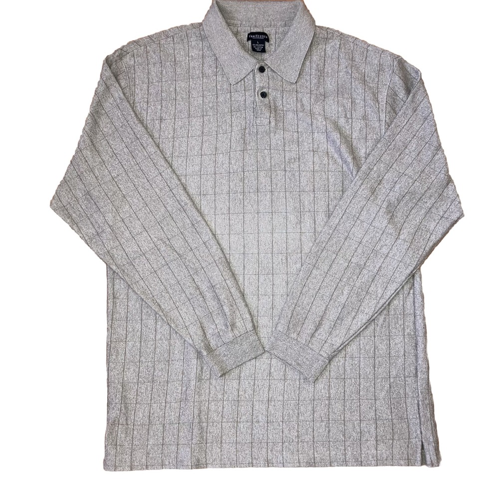 VAN HEUSEN long sleeve COLLARED REALLY SOFT INSIDE AND OUT L LARGE